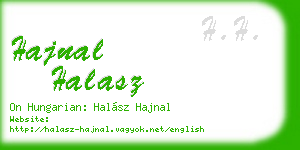 hajnal halasz business card