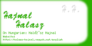 hajnal halasz business card